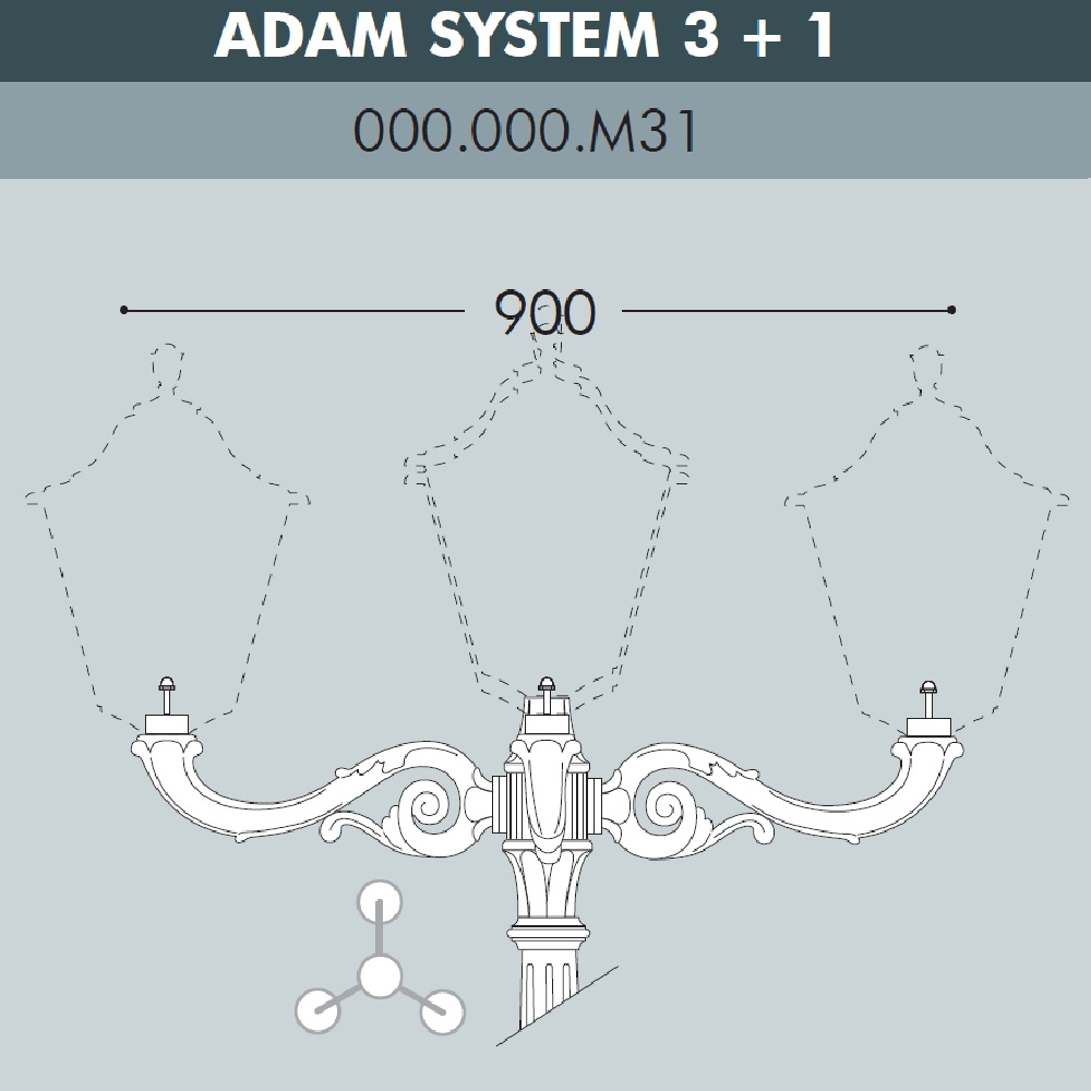 ������� ��� ��������� ������ FUMAGALLI ADAM SYS 3L+1  000.000.M31.A0