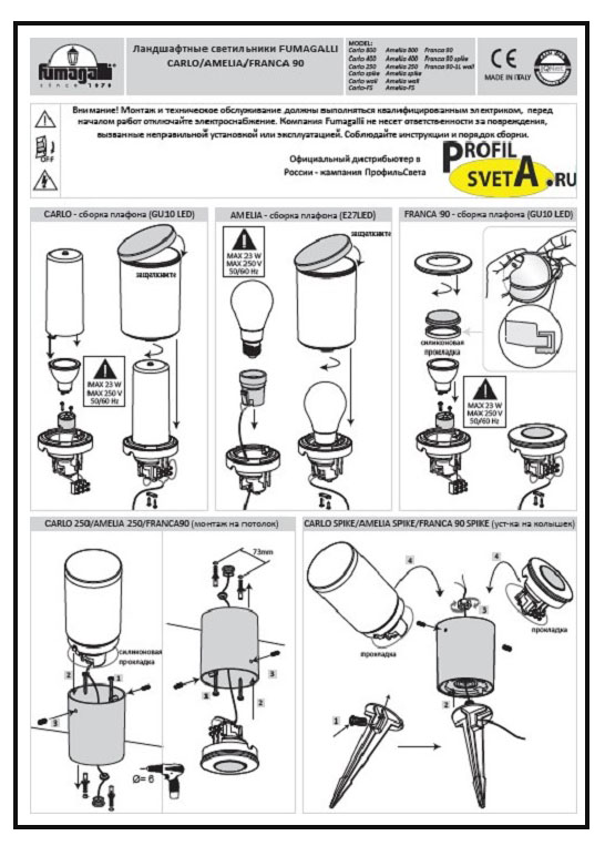Инструкция по сборке FUMAGALLI CARLO_AMELIA_FRANCA 90