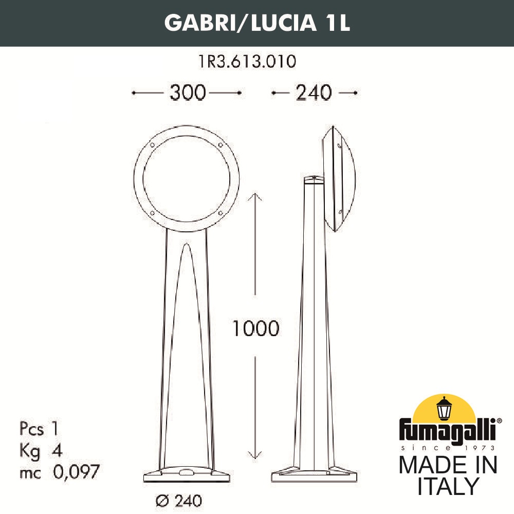 ������� ����������-������� FUMAGALLI GABRI/LUCIA 1L 1R3.613.010.WYE27