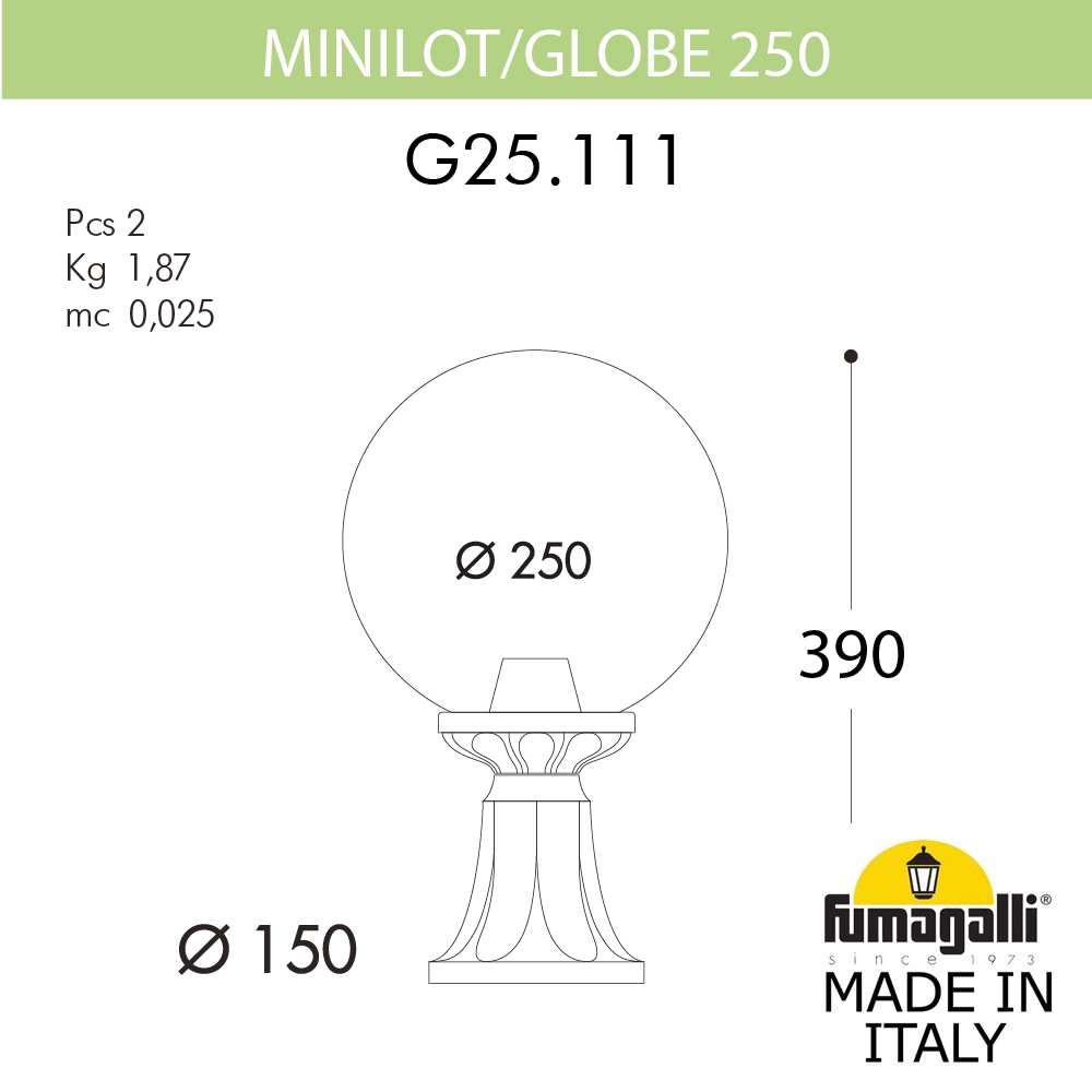   FUMAGALLI MINILOT/G250. G25.111.000.VXF1R
