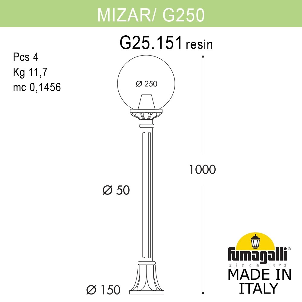 ������� ����������-������� FUMAGALLI MIZAR.R/G250 G25.151.000.VXE27