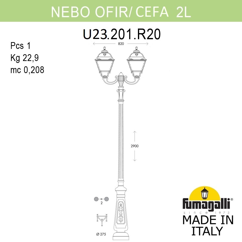   FUMAGALLI NEBO OFIR/CEFA 2L U23.202.R20.VXF1R