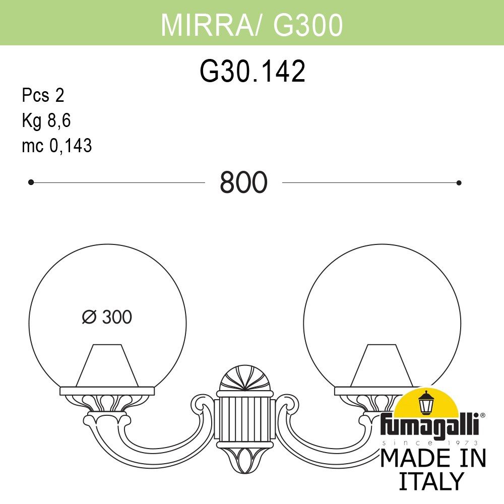 ���������� ������� ��������� FUMAGALLI MIRRA/G300 G30.142.000.BZE27