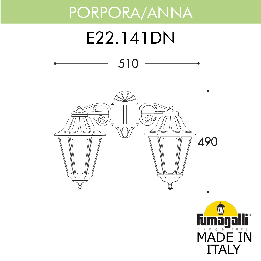 ���������� ������� ��������� FUMAGALLI PORPORA/ANNA E22.141.000.BYE27DN