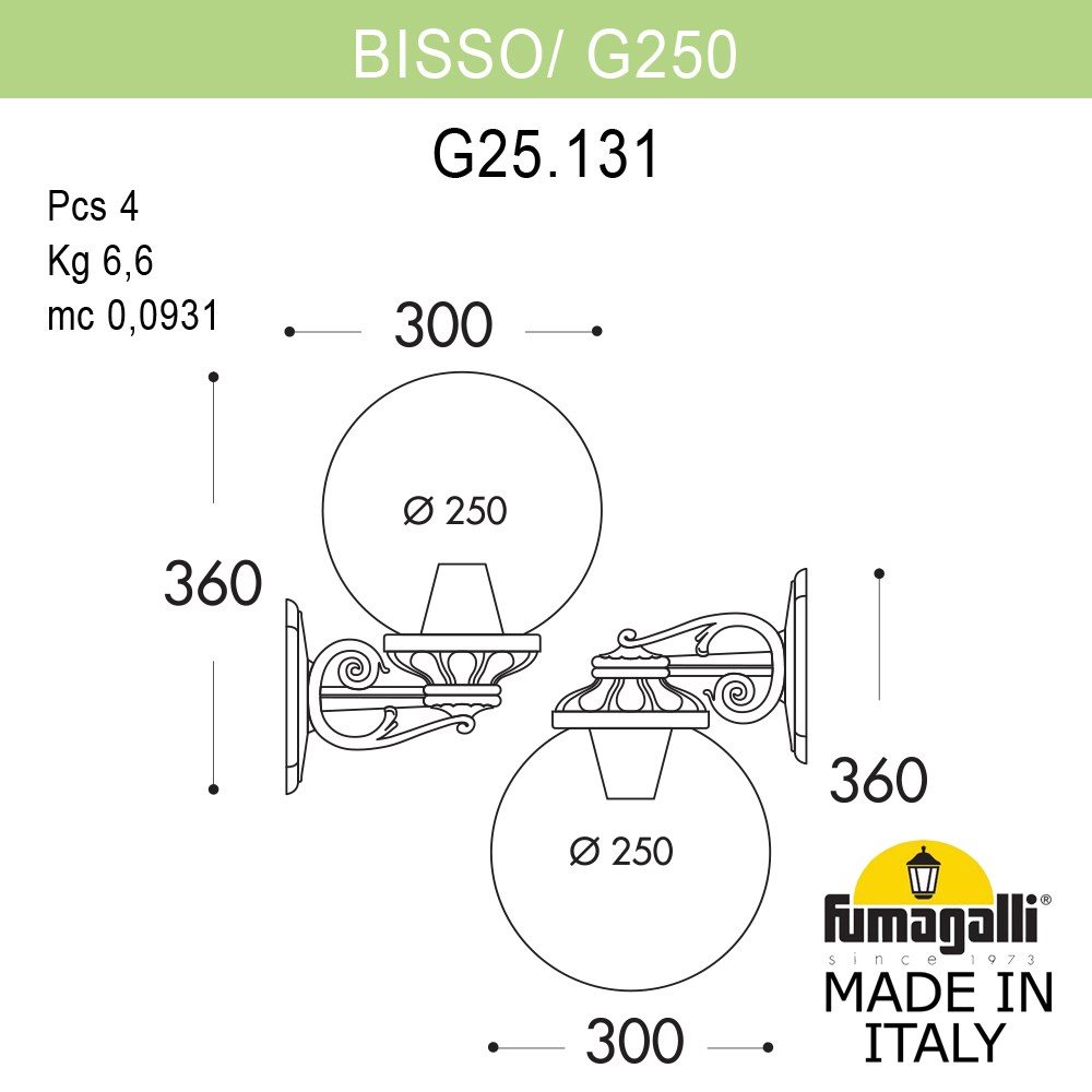 ���������� ������� ��������� FUMAGALLI BISSO/G250 G25.131.000.BYE27DN