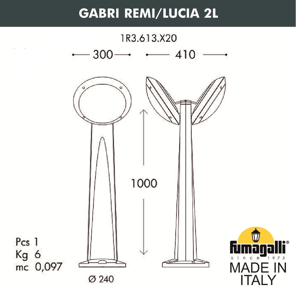 ������� ����������-������� ��������� FUMAGALLI GABRI REMI/LUCIA 2L 1R3.613.X20.WYE27