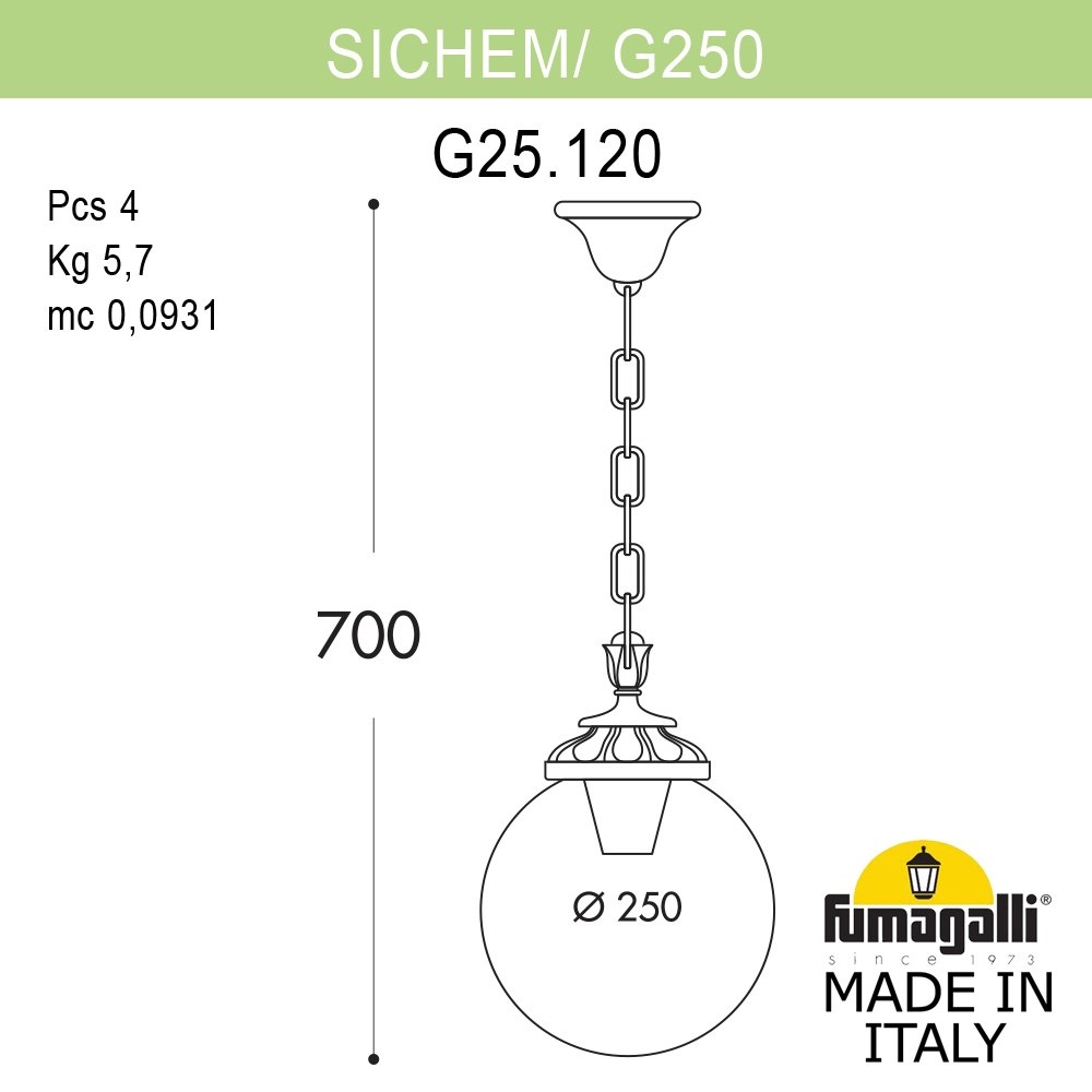 ��������� ������� ���������� FUMAGALLI SICHEM/G250. G25.120.000.VXE27