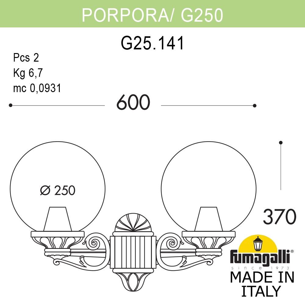 ���������� ������� ��������� FUMAGALLI PORPORA/G250 G25.141.000.BYE27